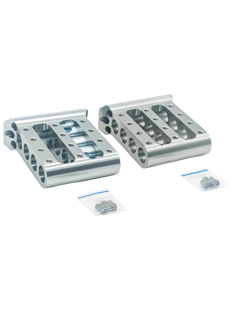 Front Left of a Set of 15mm ID OTK Karting Pedal Extenders.