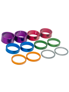 Front Left View of a Set of 40mm Anodized Aluminum Colored Hub Spacers.