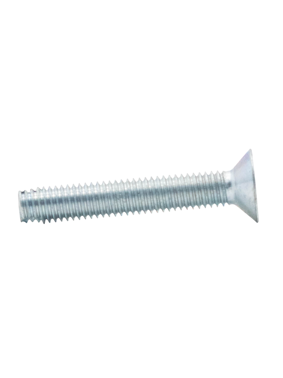 Side View of a 50mm Flat Head Drilled Shank Screw.