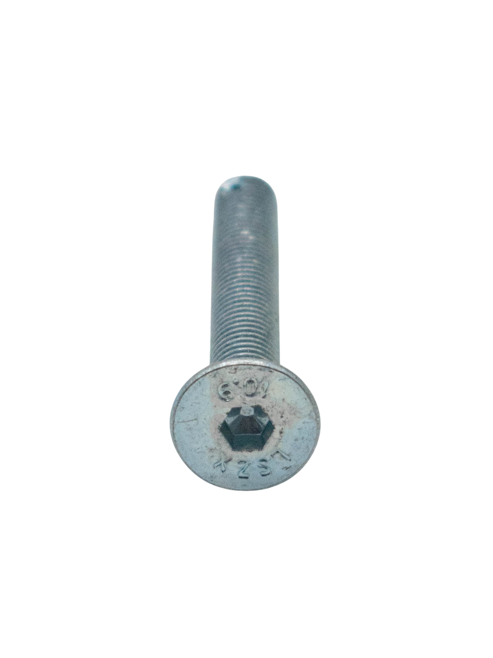 Back View of a 60mm Flat Head Drilled Shank Screw.