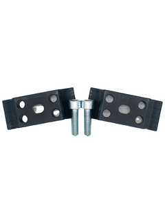 Top Down View of Two Odenthal Motor Mount Clamps and Mounting Bolts.