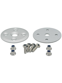 Front View of a Karting Seat Saver Aluminum Washer Kit Pair.