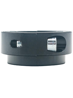 Front View of the Right Side of a Black Axle Collar.
