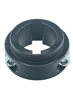 Front of an Upside Down Black Axle Collar.