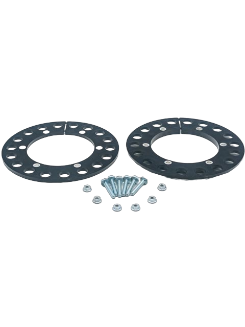Front View of a Plastic Sprocket Guard 8 Inch 200mm With Metric Hardware.