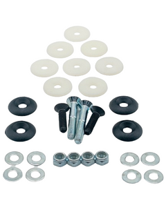 Front View of a Seat Mounting Washer and Bolt Kit for Karting.