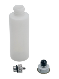 High Left View of a Handheld Brake Bleeder Kit.
