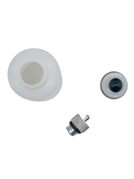 Top Down View of a Handheld Brake Bleeder Kit.