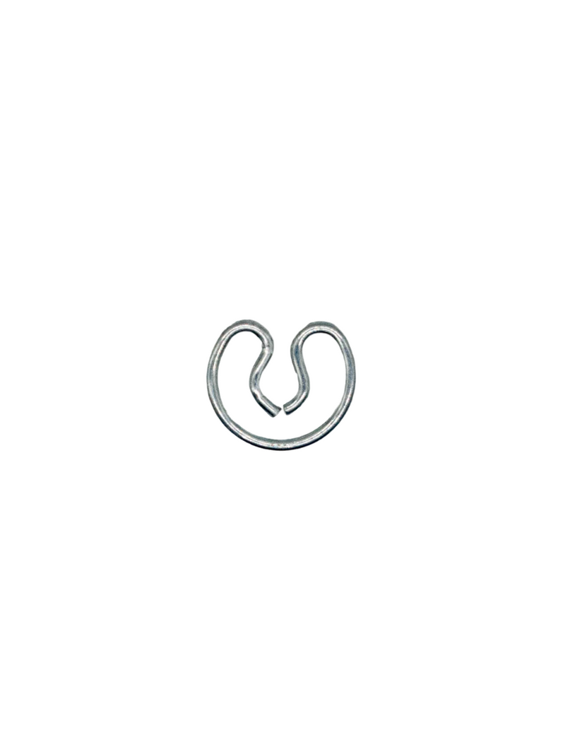 Top Down View of an 8mm Safety Clip.