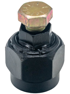 Black LO206 Flywheel Puller Standing Up with a Bronze Colored Bolt in It.