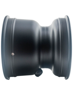 Side View of a 130mm Swift Low Volume Black Magnesium Wheel.