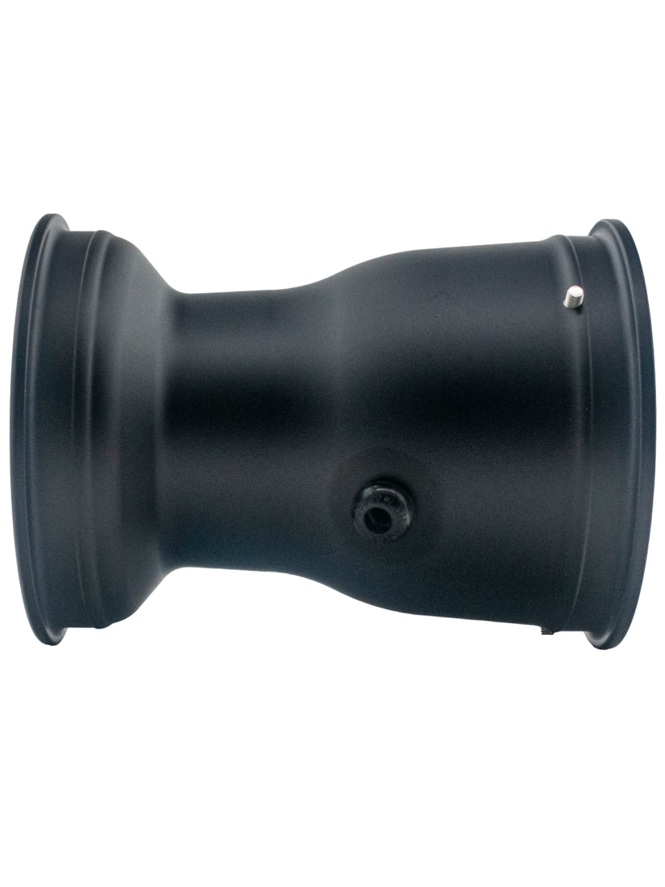 Side View of a 180mm Swift Low Volume Black Magnesium Wheel.