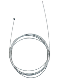 Top View of a 96 Inch Long Ball End Throttle Cable.