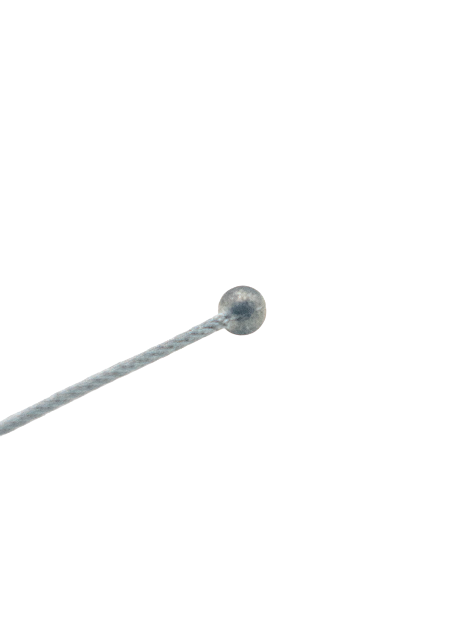 Ball End View of a 96 Inch Long Ball End Throttle Cable.