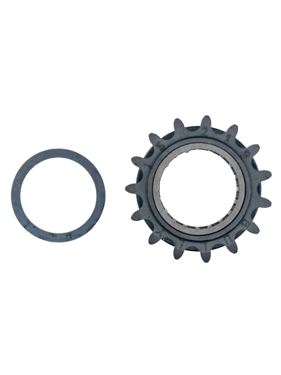 Top of a Bully Style #219 15 Tooth Sprocket and Snap Ring.