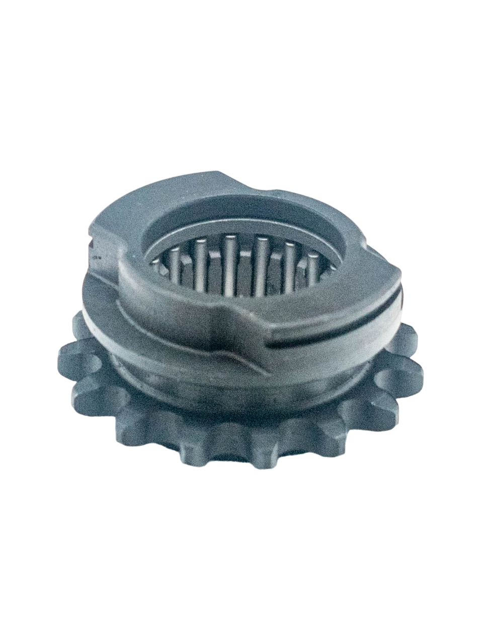 Upside Down Front Left of a Bully Style #219 15 Tooth Sprocket.