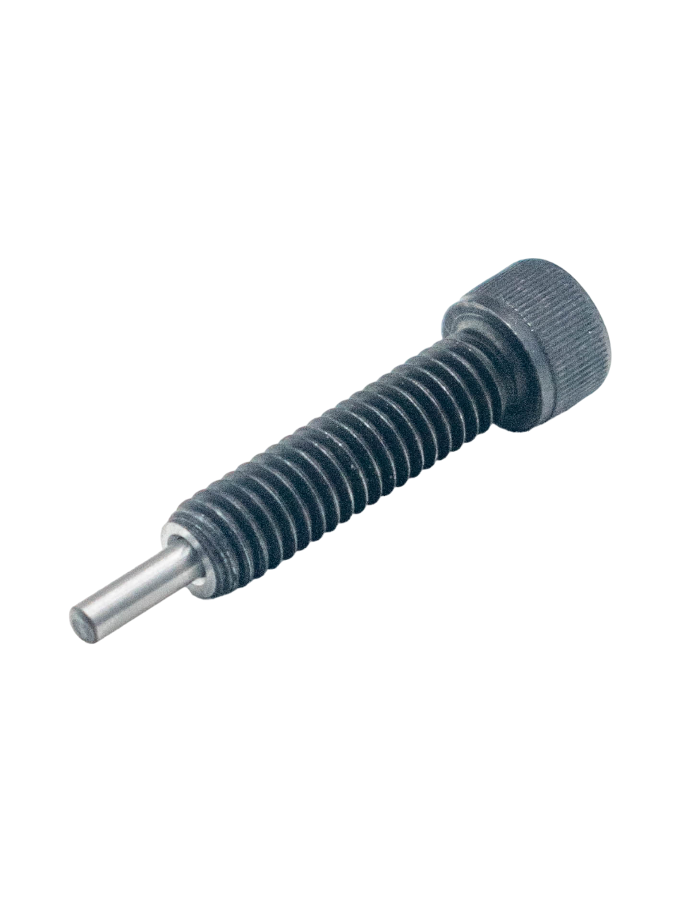 Front Right of a Black Chain Breaker Replacement Bolt with Pin.