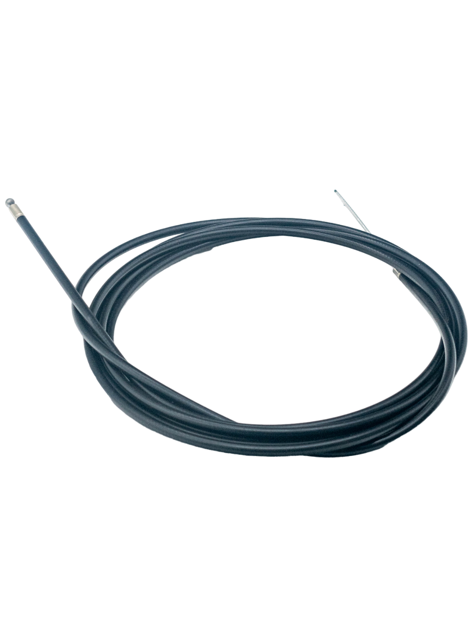 Front Left of Black Ball End Throttle Cable.