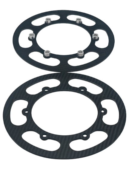 215 mm Carbon Fiber Sprocket Guard with Metric Hardware