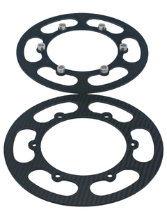 215 mm Carbon Fiber Sprocket Guard with Metric Hardware