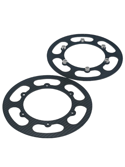 215 mm Carbon Fiber Sprocket Guard with Metric Hardware