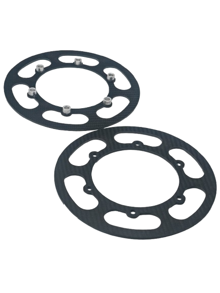 215 mm Carbon Fiber Sprocket Guard with Metric Hardware
