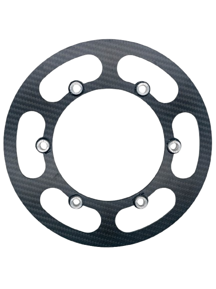 215 mm Carbon Fiber Sprocket Guard with Metric Hardware
