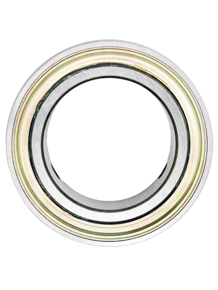 Top Down View of a 50mm X 80mm OTK Style Axle Bearing with 3 Set Screws in It.