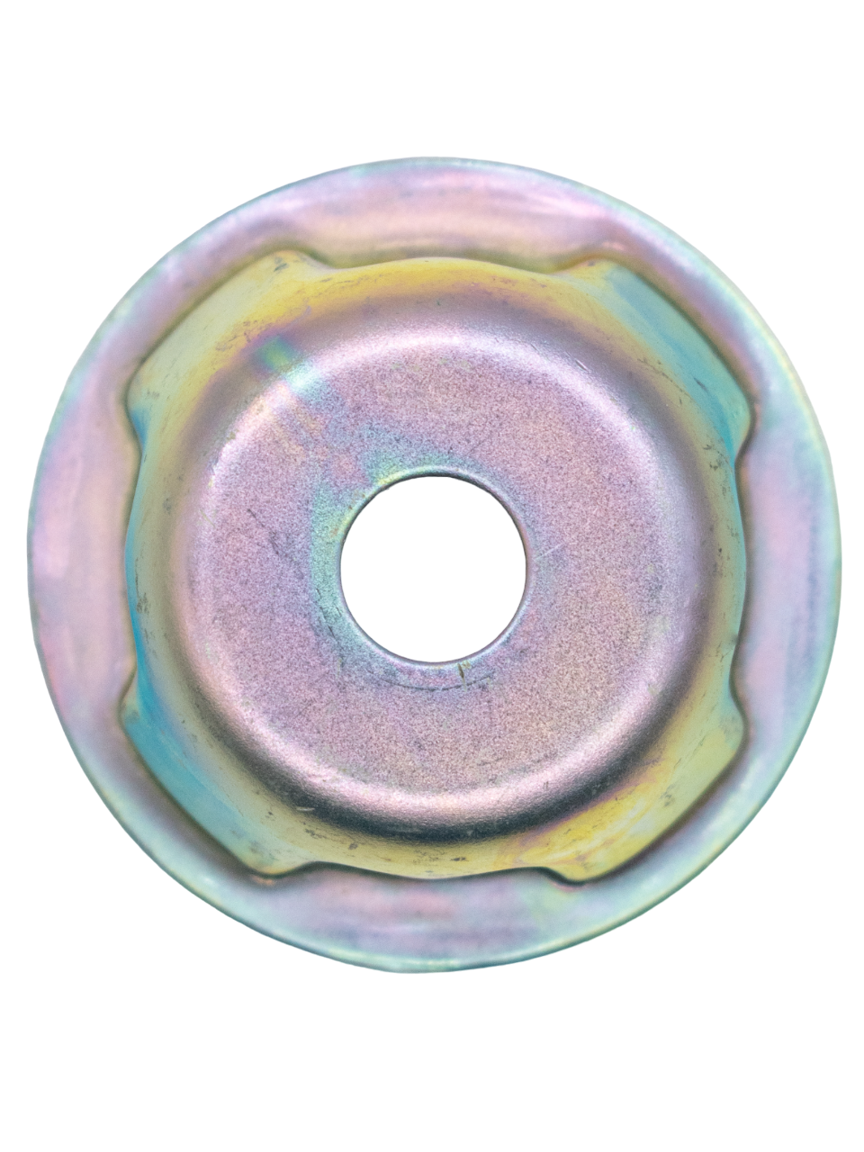 Top Down View of an Upside Down LO206 Flywheel Cup.