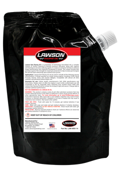 Back Side of a Lawson Racing Oil Black 14 oz Quick Shot Pouch.