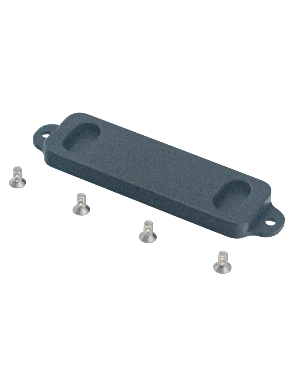 Front Right View of an Aim Battery Cover Block Off Plate.