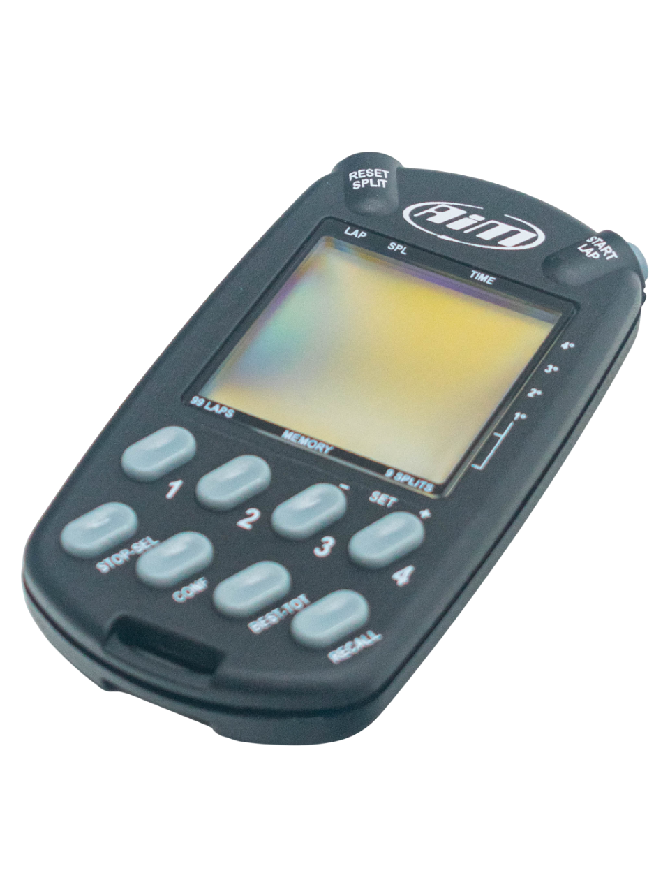 Front Right View of an Aim MultiChron Digital Stopwatch.