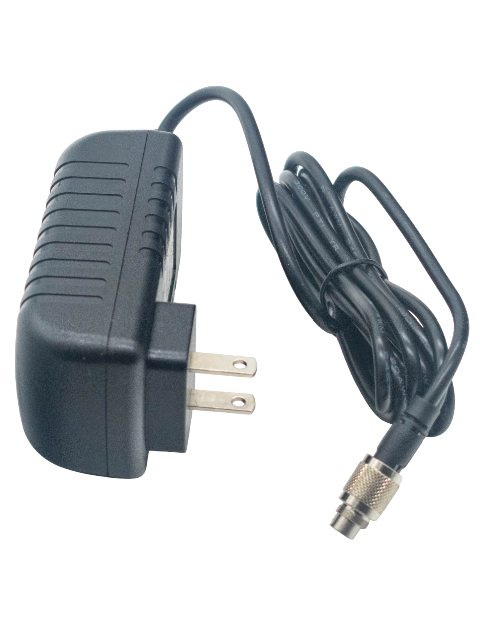 Back of an Aim MyChron 5 Wall Adapter.
