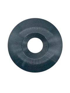 Top of a Black Anodized Aluminum Conical Washer.