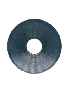 Bottom of a Black Anodized Aluminum Conical Washer.