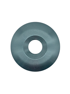 Top of a Gray Anodized Aluminum Conical Washer.