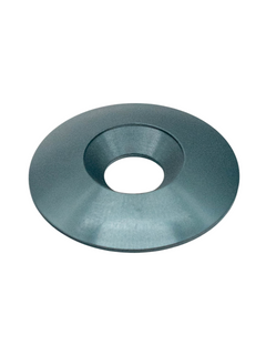 Front of a Gray Anodized Aluminum Conical Washer.