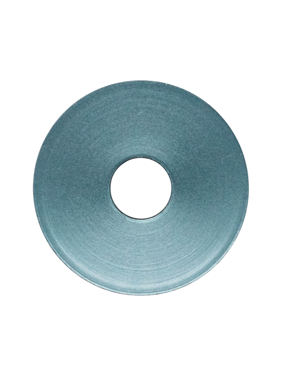 Bottom of a Gray Anodized Aluminum Conical Washer.