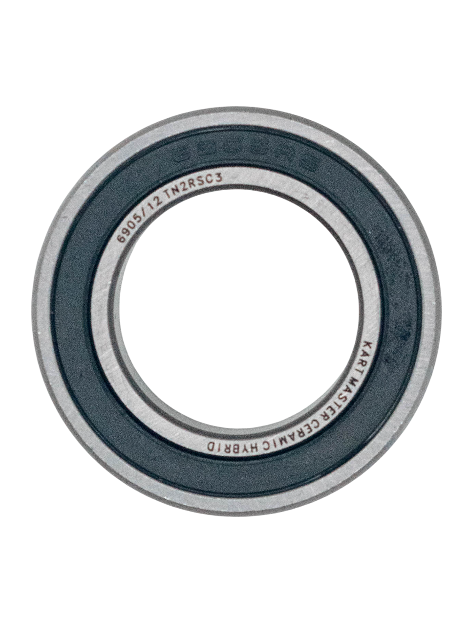 Top of a 25mm ID 42mm OD 9mm Width Ceramic Hybrid Wheel Bearing.