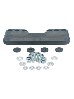 Front View of a Karting Chassis Protector Skid Plate and Hardware.