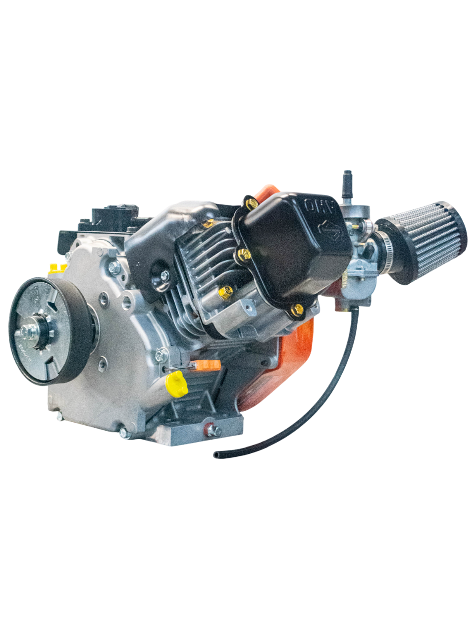 Back Left of a Lawson Speed Shop Built LO206 Kid Kart Engine.