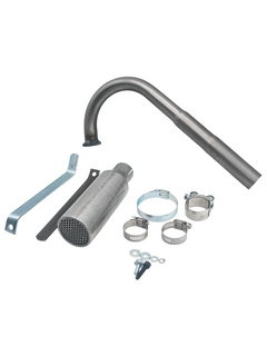 Front Right View LO206 Straight Exhaust Kit.