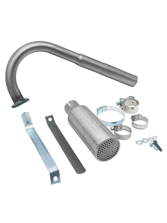 Front Left View LO206 Straight Exhaust Kit.