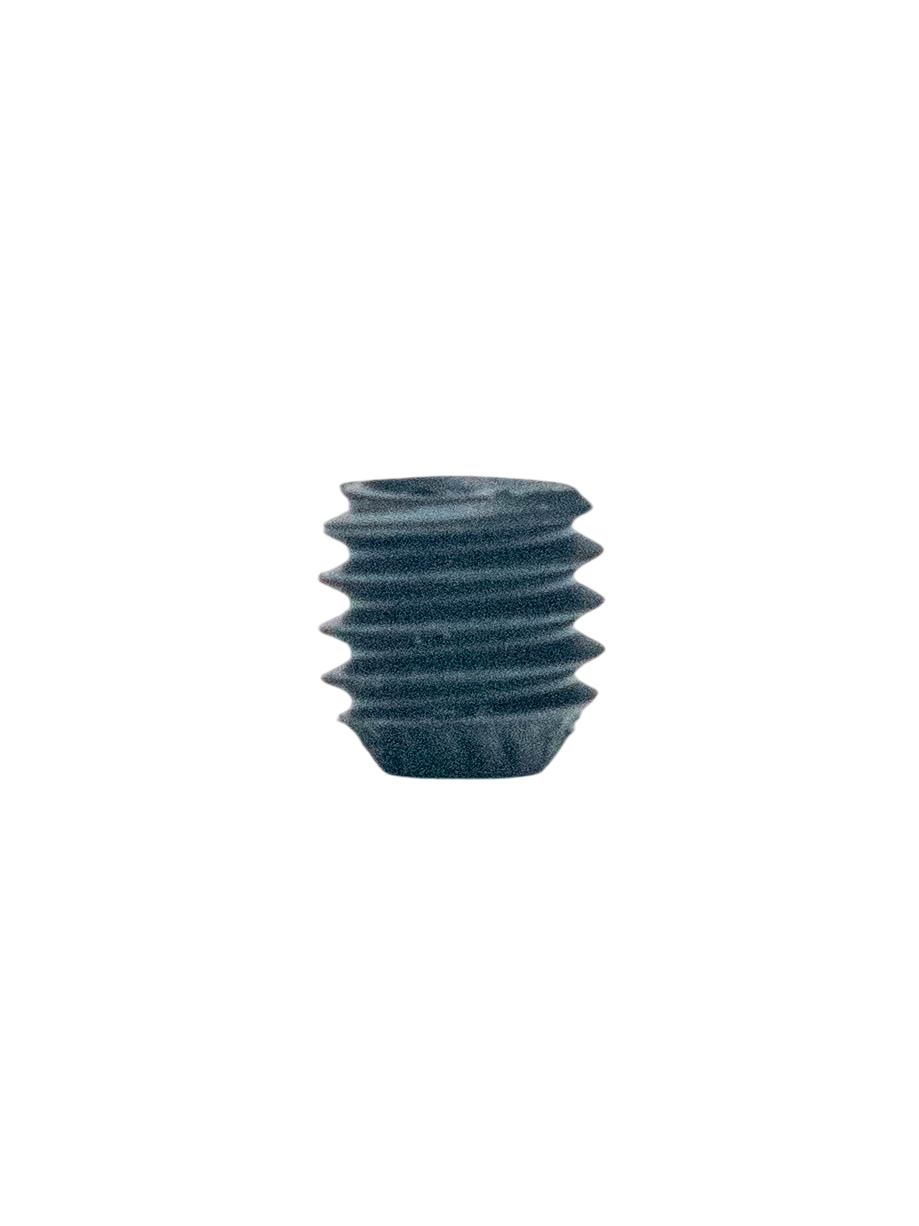 Front of an M6 1.0 Pitch Set Screw Cup Point.