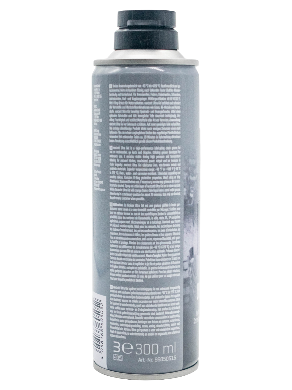 Left Side of a Nextzett Ultra Gel Chain Lube High Performance Spray Grease Can.