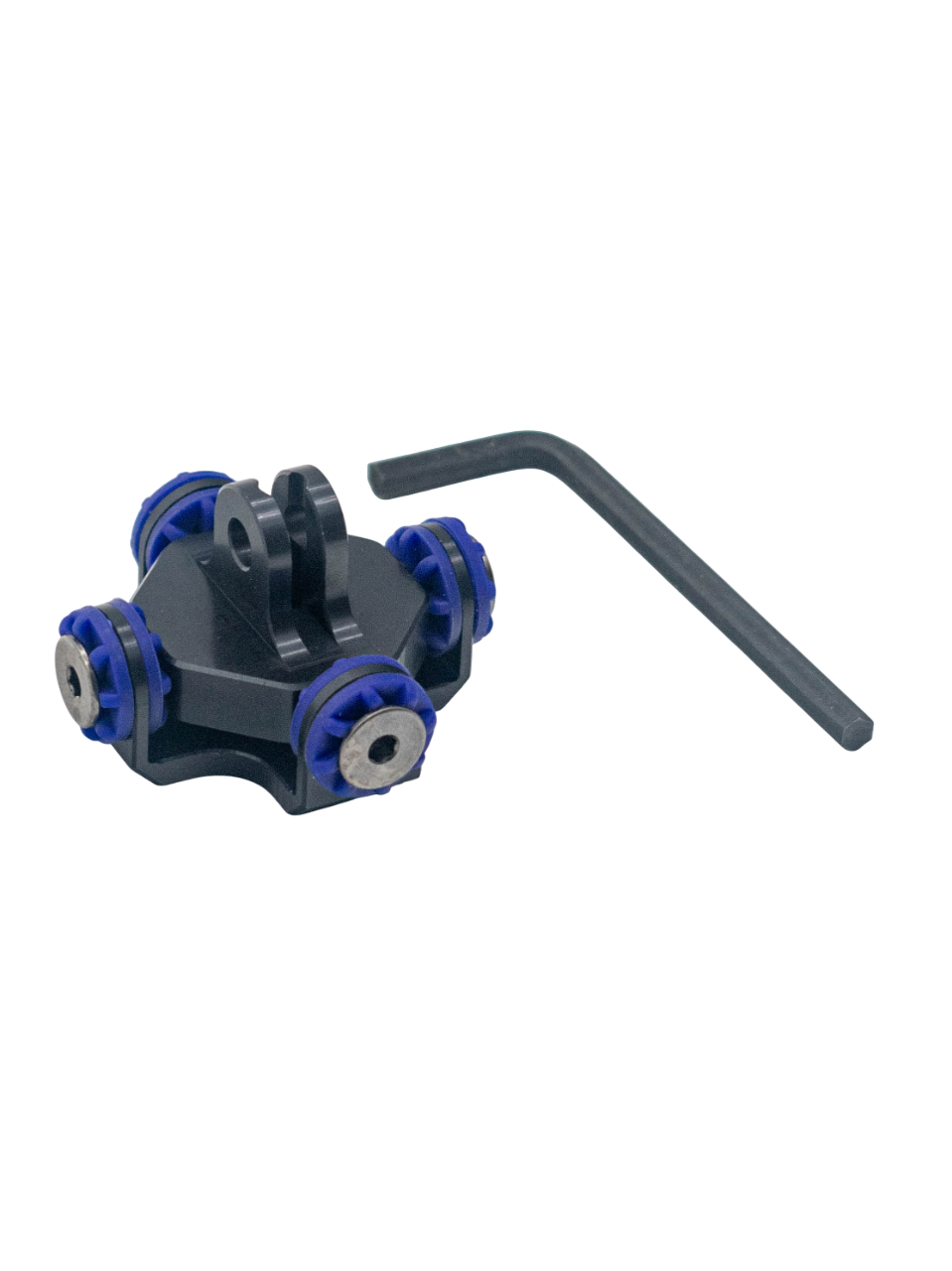 Front Left View of an Odenthal Camera Mount Isolator and Allen Wrench.