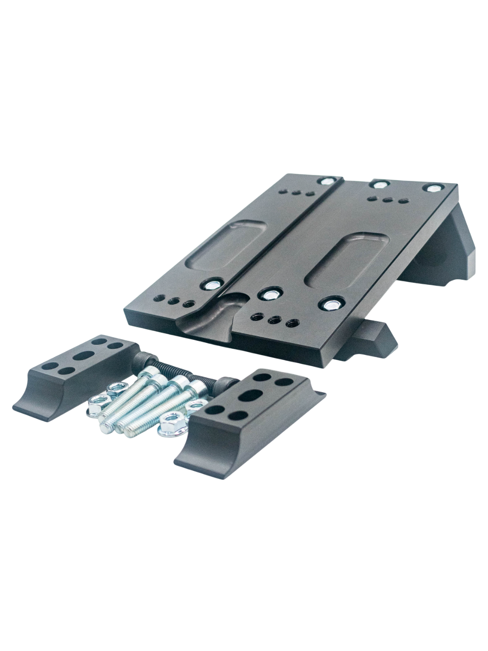 Front Right of a PKT LO206 15 Degree Motor Mount and Mounting Pieces.