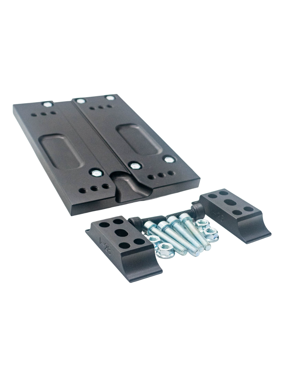 Front Left of a PKT LO206 15 Degree Motor Mount and Mounting Pieces.