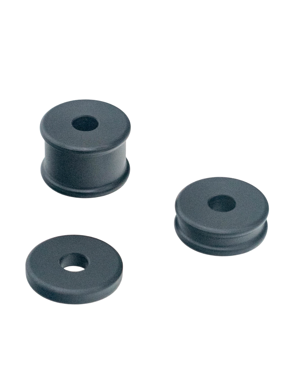 Front Right of a 5mm, 10mm, and 20mm PKT Seat Spacer.