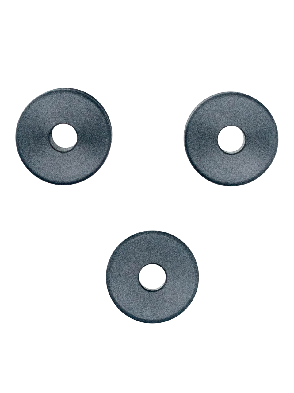 Top of a 5mm, 10mm, and 20mm PKT Seat Spacer.